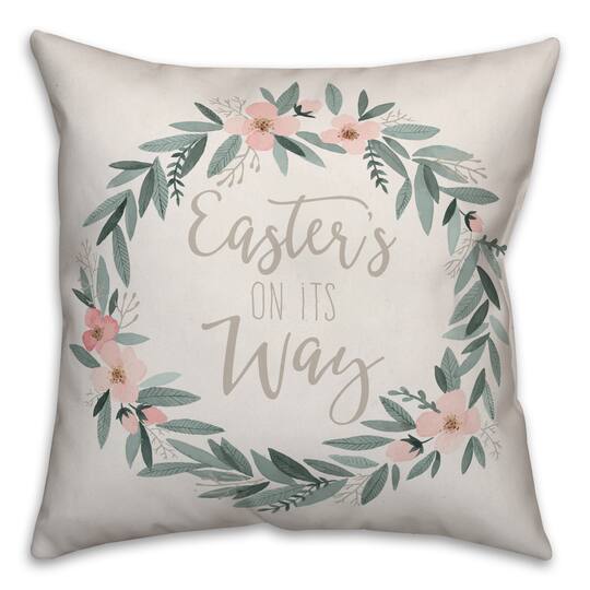 Easter's on Its Way Throw Pillow